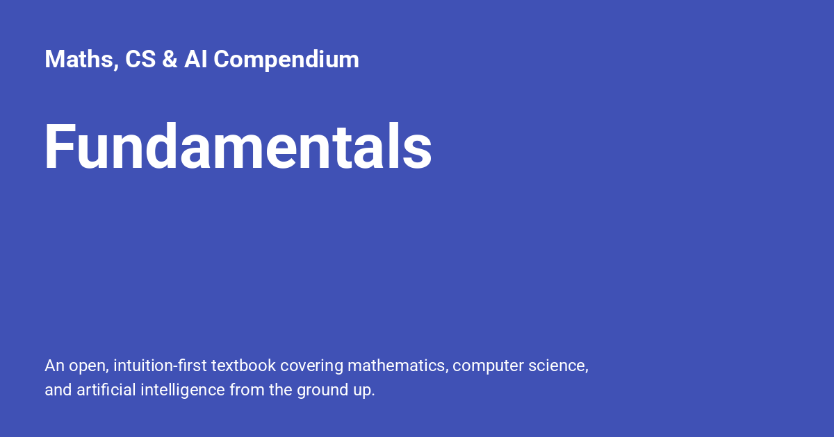 Fundamentals - Maths, CS & AI Compendium