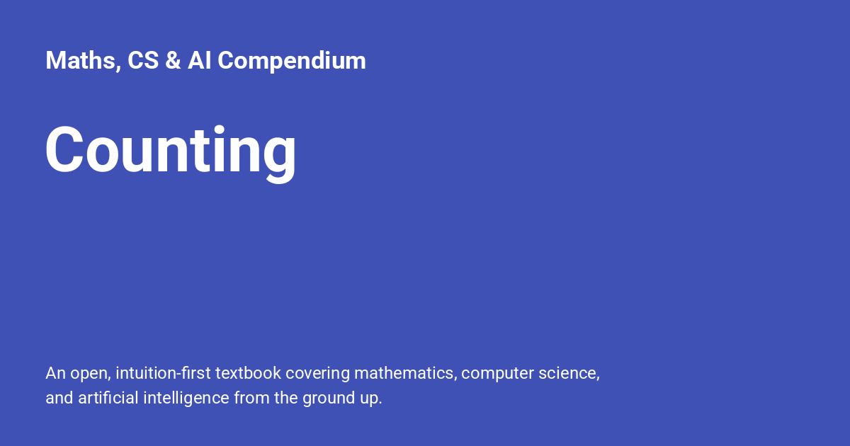Counting - Maths, CS & AI Compendium