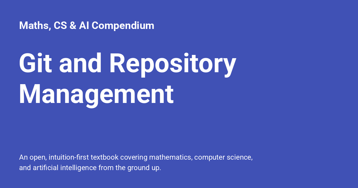 Git and Repository Management - Maths, CS & AI Compendium